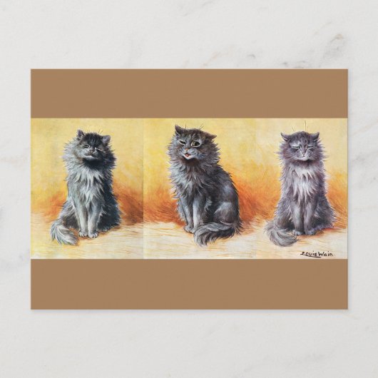 Bij het Show Cat, Louis Wain Briefkaart (Voorkant)