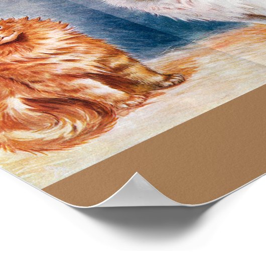 Bij het Show Cat, Louis Wain Poster (Hoek)