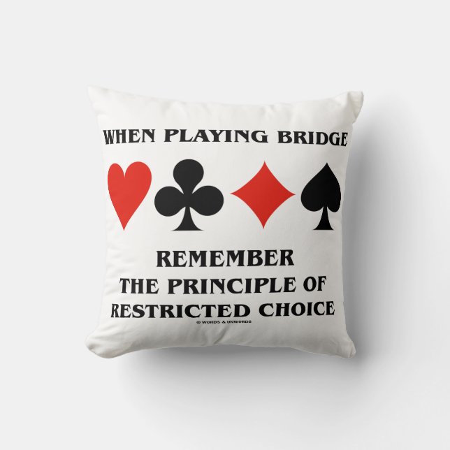 Bij het spelen van Bridge Principe van beperkte ke Kussen (Voorkant)