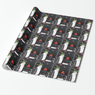 Bij het stopteken, een amish paard cadeaupapier