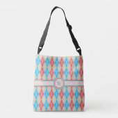 Bij het strand Argyle All-Over-Print Bag Crossbody Tas (Achterkant)