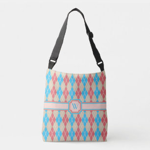 Bij het strand Argyle All-Over-Print Bag Crossbody Tas