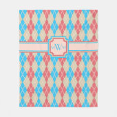 Bij het strand Argyle Fleece Deken (Voorkant)