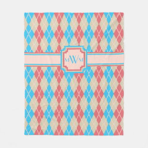 Bij het strand Argyle Fleece Deken