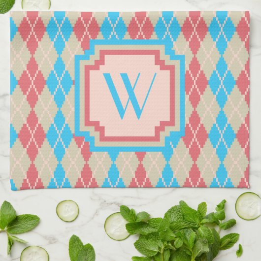 Bij het strand Argyle keukenhanddoek (Gevouwen)