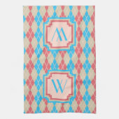 Bij het strand Argyle keukenhanddoek (Verticaal)