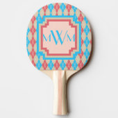 Bij het strand Argyle Ping Pong Paddle Tafeltennisbatje (Achterkant)