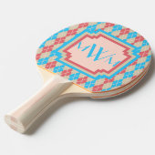 Bij het strand Argyle Ping Pong Paddle Tafeltennisbatje (Voorkant Gekanteld)