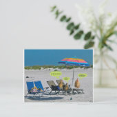 Bij het strand briefkaart (Staand voorkant)