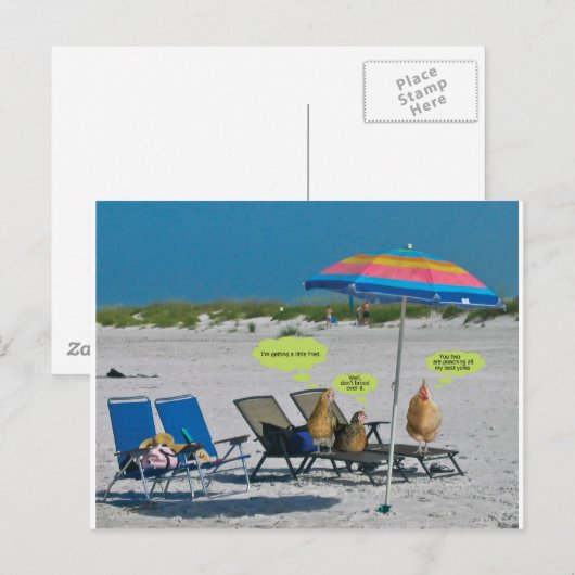 Bij het strand briefkaart (Voorkant / Achterkant)