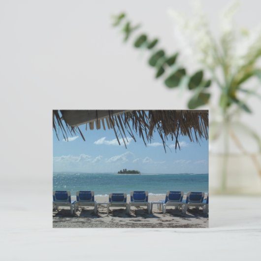 Bij het strand briefkaart (Staand voorkant)