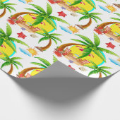 Bij het strand cadeaupapier (Hoek)