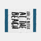 Bij het strand fleece deken (Voorkant (Horizontaal))