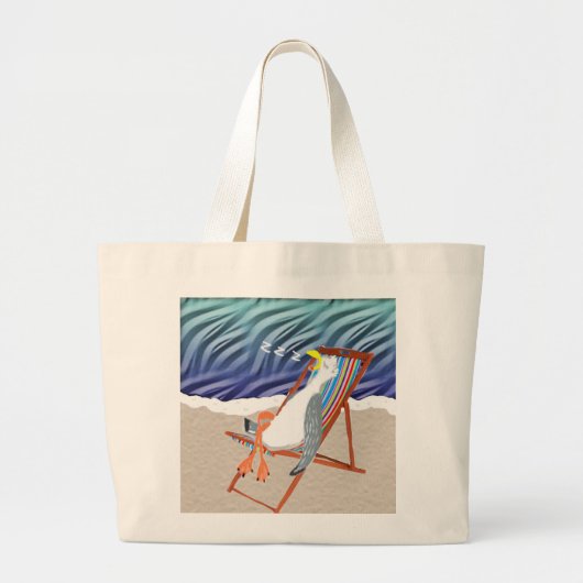 Bij het strand grote tote bag (Voorkant)