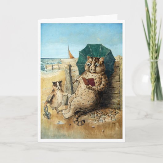 Bij het strand, Louis Wain Kaart (Voorkant)