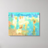 Bij het strand Modern Blockism Abstract kunstwerk Canvas Afdruk (Voorkant)