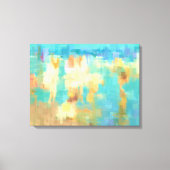 Bij het strand Modern Blockism Abstract kunstwerk Canvas Afdruk (Voorkant)