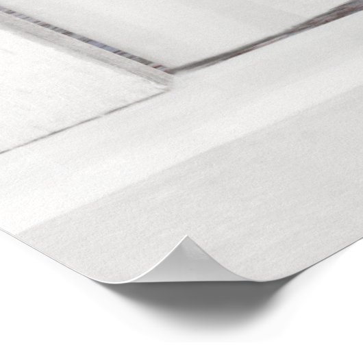 Bij het strand - Open het Uitzicht van het Venster Poster (Hoek)