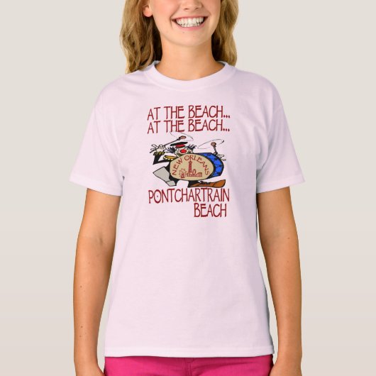 Bij het strand... Pontchartreerbak T-shirt (Voorkant)