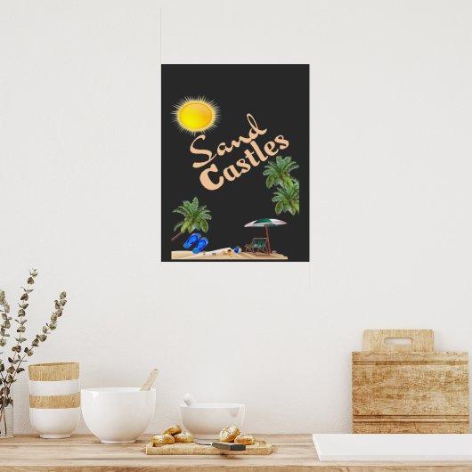 Bij het strand poster (Keuken)