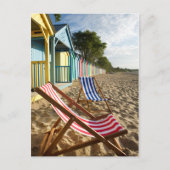 Bij het strand | Striped Beach Chairs Briefkaart (Voorkant)
