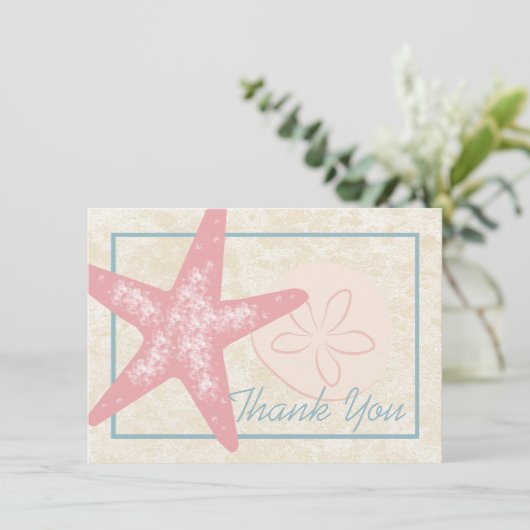 Bij het Zee Bedankt Flat Kaart (Staand voorkant)