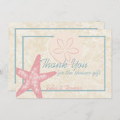 Bij het Zee Bedankt Flat Kaart (Voorkant / Achterkant)