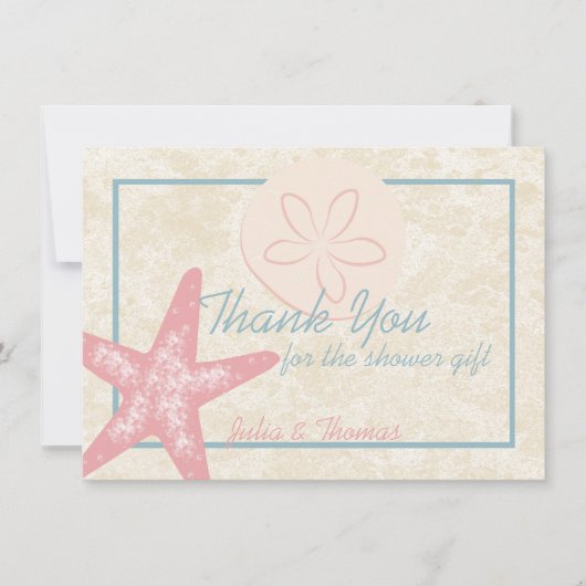 Bij het Zee Bedankt Flat Kaart (Voorkant)