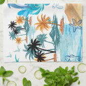 Bij het Zee keukenhanddoek (Gevouwen)