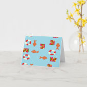 Bij het zee patroon kaart (Gele Bloem)