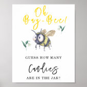Bij - Hoeveel snoepjes zitten er in de pot Poster (Voorkant)