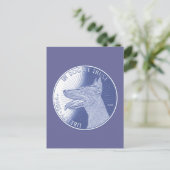 Bij honden briefkaart (Staand voorkant)