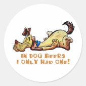 Bij honden ronde sticker (Voorkant)