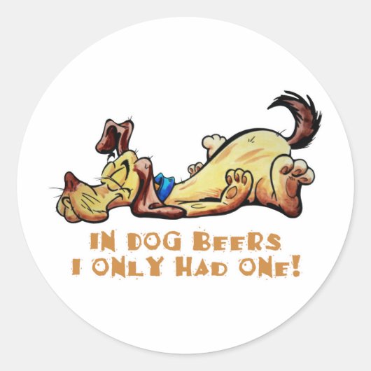 Bij honden ronde sticker (Voorkant)