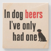 Bij honden stenen onderzetter (Voorkant)