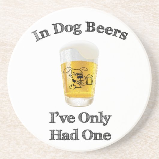 Bij honden zandsteen onderzetter (Voorkant)