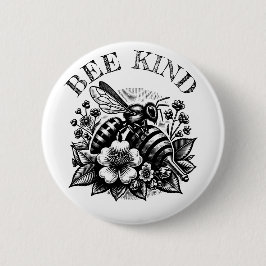 bij | " Honey and Flowers Quote Ronde Button 5,7 Cm