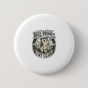 Bij Honey Kat Grappige Kat Grafisch - Bij Honey Ka Ronde Button 5,7 Cm
