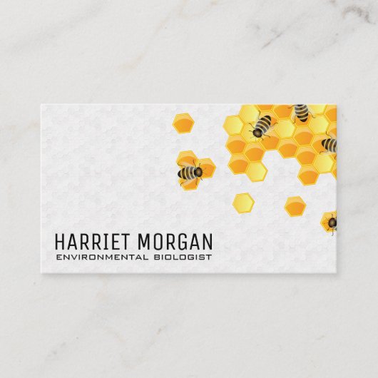 Bij | Honingraat | Insect Visitekaartje (Voorkant)