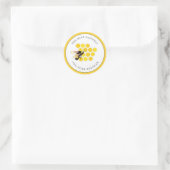 Bij & Honingraat Ronde Sticker (Tas)