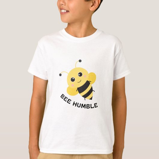 Bij Humble Cute Bee T-Shirt – Inspirational Minima (Voorkant)