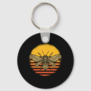 Bij Imker Bijenteelt Retro Cadeau Sleutelhanger
