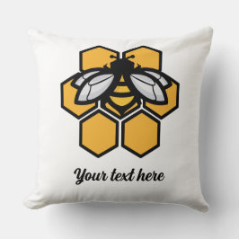 bij in een korf kussen