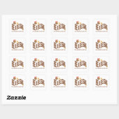 Bij is een zegen vierkante sticker (Vel)