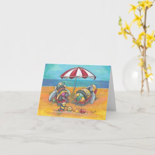 Bij is op vakantie lege wenskaart kaart (Gele Bloem)