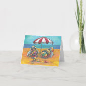 Bij is op vakantie lege wenskaart kaart (Voorkant)