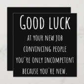 bij je nieuwe baan mensen overtuigen je alleen maa save the date (Voorkant / Achterkant)