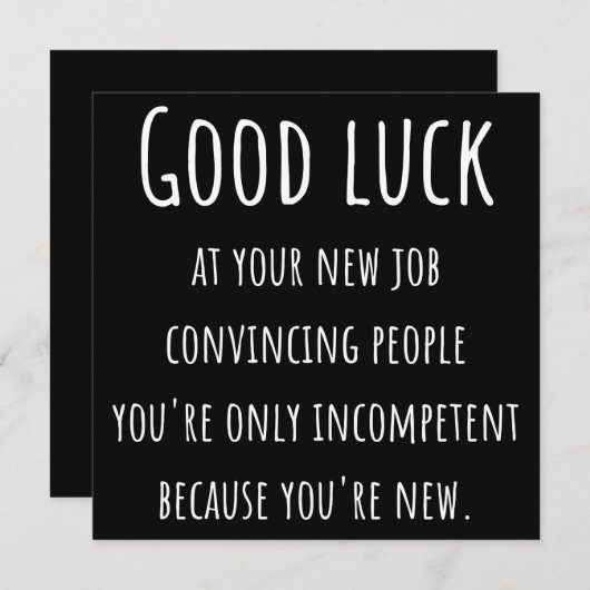 bij je nieuwe baan mensen overtuigen je alleen maa save the date (Voorkant / Achterkant)