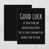 bij je nieuwe baan mensen overtuigen je alleen maa save the date (Voorkant / Achterkant)