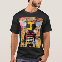 Bij Karakter Kunst Grunge Pop Art Insect Hybride 